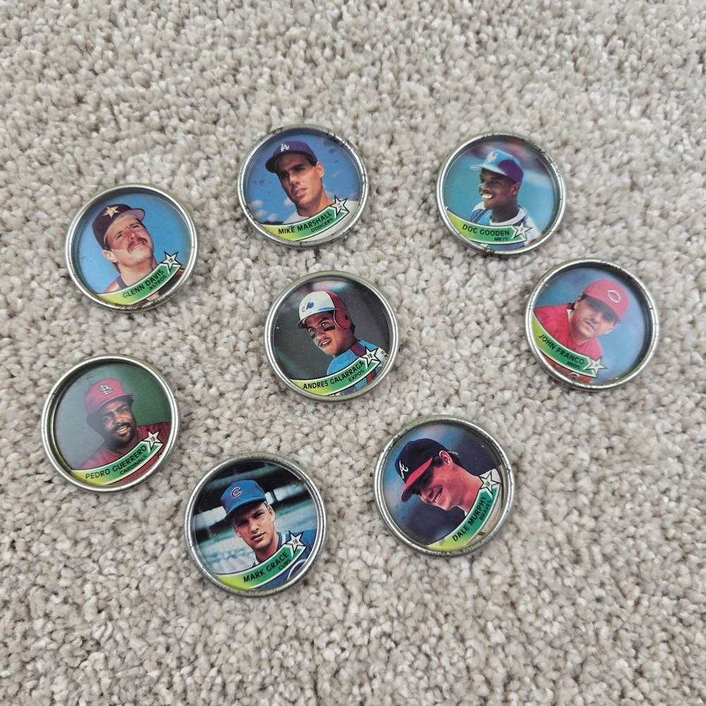 Topps Baseball Coins Multi 1989 Vintage MLB Star Lot Grace Murphy Gooden 8pc‎